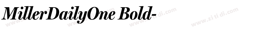 MillerDailyOne Bold字体转换